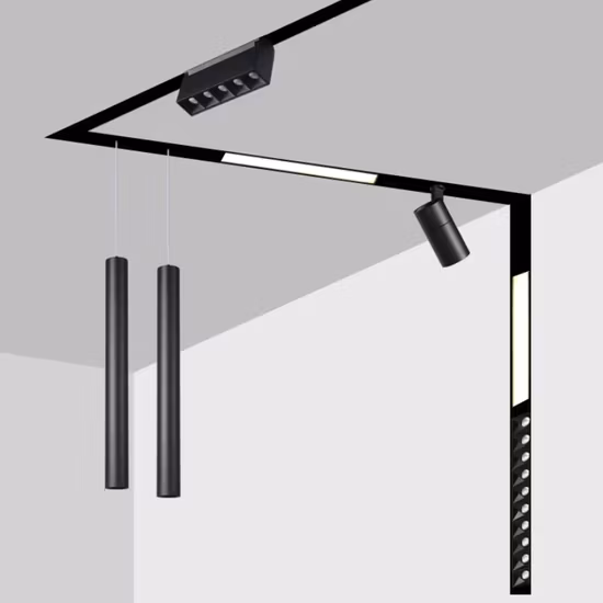 Dc48v ímã iluminação led holofote lâmpada mini 16 mm 16mm 38mm embedec barra de iluminação linear magnética sistema de luz trilho trilha