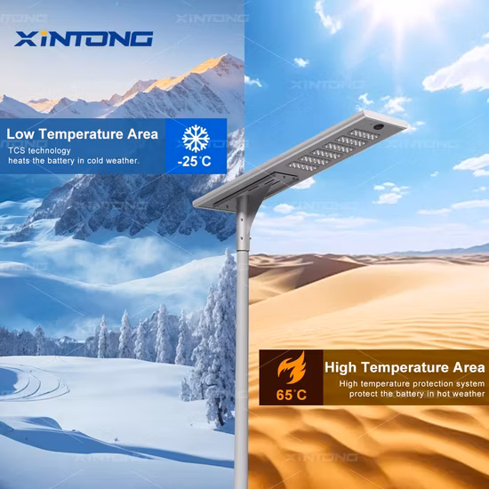 IP67 80W à prova de água exterior ODM economizador de energia tudo em um LED de estrada de energia solar integrada luz de rua com bateria