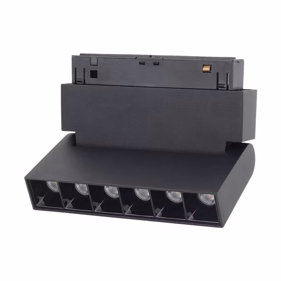 Ângulo de feixe ajustável mutável recesso 12W COB Spotlights 48V sistema de luz de trilha magnética linear