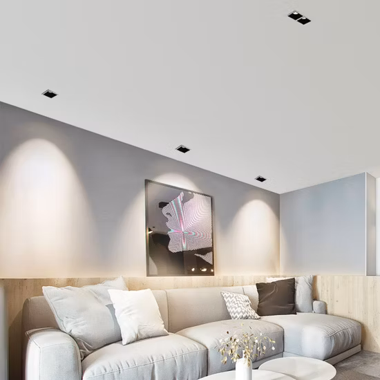 Arruela de parede comercial Allway Down Light LED embutida Slim Square Downlight