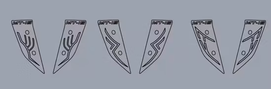 Peças sobressalentes de acessórios para motocicletas, tira de luz led, luz decorativa para motor e bicicleta, para yamaha mt15