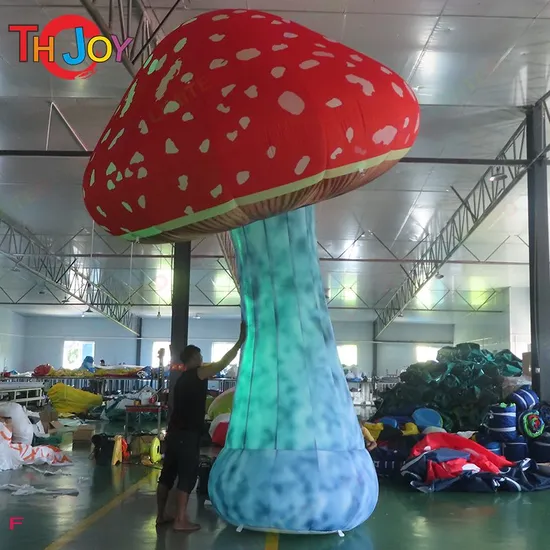 4m 13FT de altura cogumelo de iluminação inflável LED com mudança de cor para publicidade